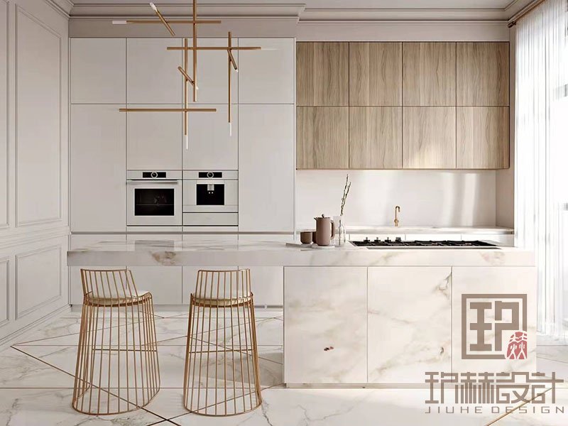 18平米超奢华厨房装修设计，现代与法式的完美结合！